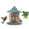 Hanging Gazebo Wild Bird Feeder Outdoor Bird Seed Station with Large Capacity 6 Feeder Ports for Garden Patio Park Weatherproof Easy To Refill