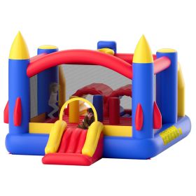 VEVOR Inflatable Bounce House, Outdoor High Quality Playhouse Trampoline, Jumping Bouncer with Blower, Slide, and Storage Bag (Product Type: 2+N-Type, size: 10-11 mÂ²)