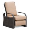 Outdoor Recliner Chair;  Automatic Adjustable Wicker Lounge Recliner Chair with 5.12'' Thicken Cushion