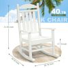 Outdoor Rocking Chairs All-Weather Resistant HDPE Poly Wood Resin Plastic, Humidity-Proof, Porch, Deck, Garden, Lawn, Backyard, Fire Pit