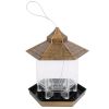 Hanging Gazebo Wild Bird Feeder Outdoor Bird Seed Station with Large Capacity 6 Feeder Ports for Garden Patio Park Weatherproof Easy To Refill