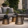 Outdoor Table With Solar Lights, Tea table for Garden, Patio, Yard, Poolside, Lawn