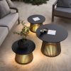 Outdoor Table With Solar Lights, Tea table for Garden, Patio, Yard, Poolside, Lawn