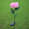 LED Chrysanthemum Flower Stake Light Solar Energy Rechargeable for Outdoor Garden