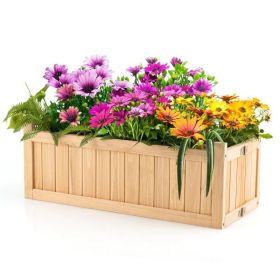 Backyard Wooden Planter Box Folding Raised Garden Plant Container (Color: Natural, Type: Style B)