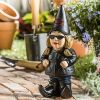 1pc Gnome Statue, Biker Themed Garden Gnome, Fairy Garden Accessories, Decoration For Indoor Desktop Outdoor Lawn Yard Garden