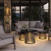 Outdoor Table With Solar Lights, Tea table for Garden, Patio, Yard, Poolside, Lawn