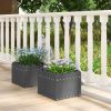 Planter Box with Drainage Gaps for for Front Porch Garden Balcony