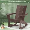 Rocking Adirondack Chairs Patio Rocker All-Weather Resistant, HDPE Plastic Resin Outdoor Lounge Furniture,Lawn Chairs for Campfire, Fire Pit, Garden