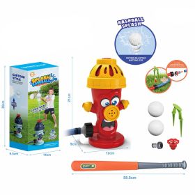 Sprinkler Outdoor Water Spray Toy Garden Water Toys Summer Yard Cartoon Splash Sprinkler Baby Bath Toy For Kids (Option: Fire hydrant baseball set)